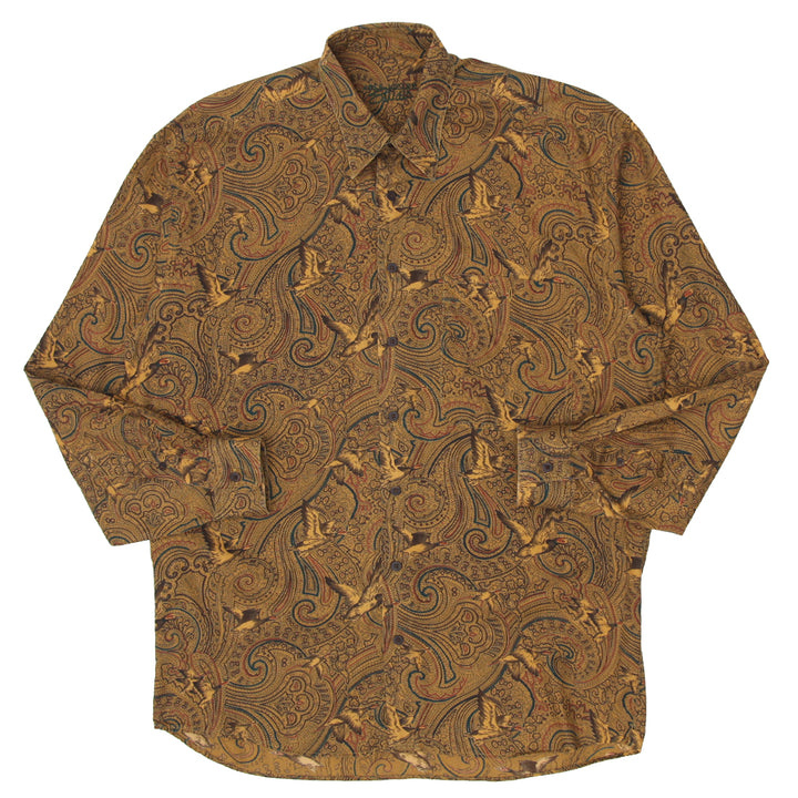 Vintage Jack Lipson Studio Paisley Print Long Sleeve Shirt