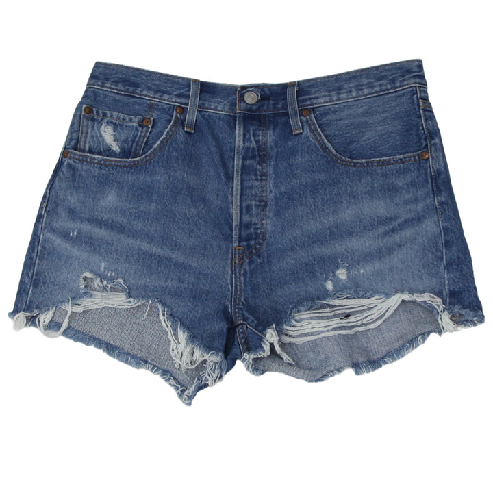 Ladies Levi's 501 Ripped Denim Shorts