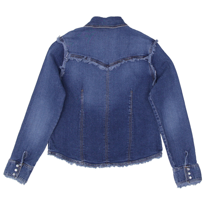 Y2K Denim Pearl Button Jacket