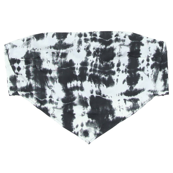 Ladies Black & White Handkerchief Crop Top