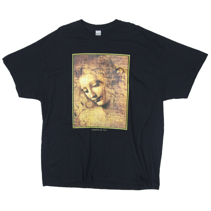 Mens Gildan Leonardo Da Vinci Black T-Shirt