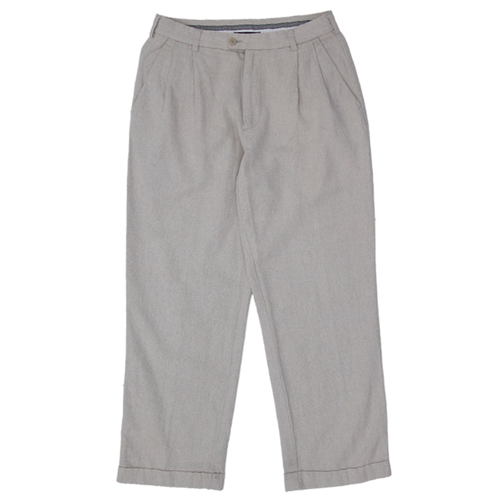 Mens Mantles Pleated Linen Pants