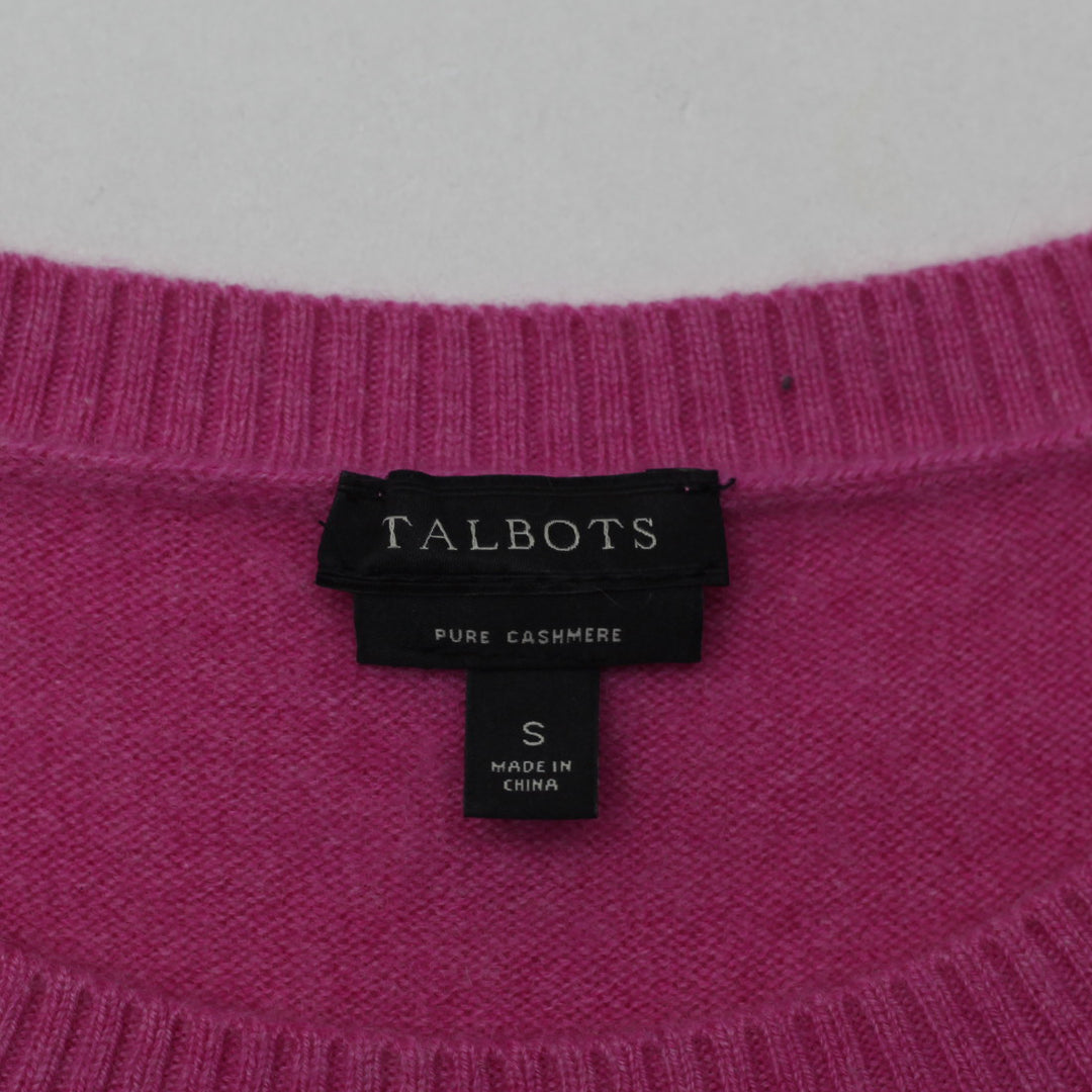 Ladies Talbots 100% Pure Cashmere Sweater Pink