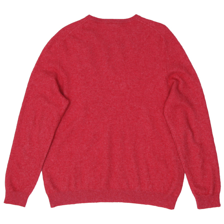 Mens 100% Cashmere Red Sweater