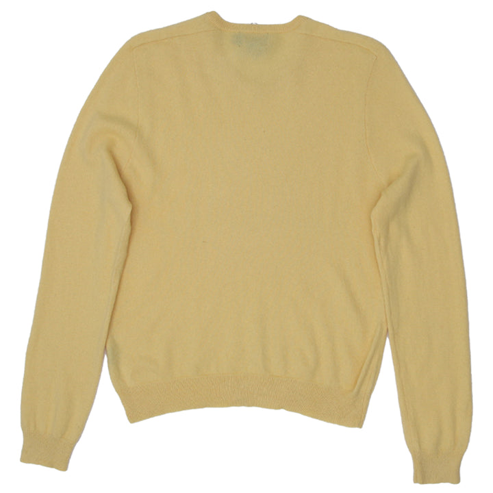 Ladies Ralph Lauren Rugby 100% Cashmere Sweater Yellow