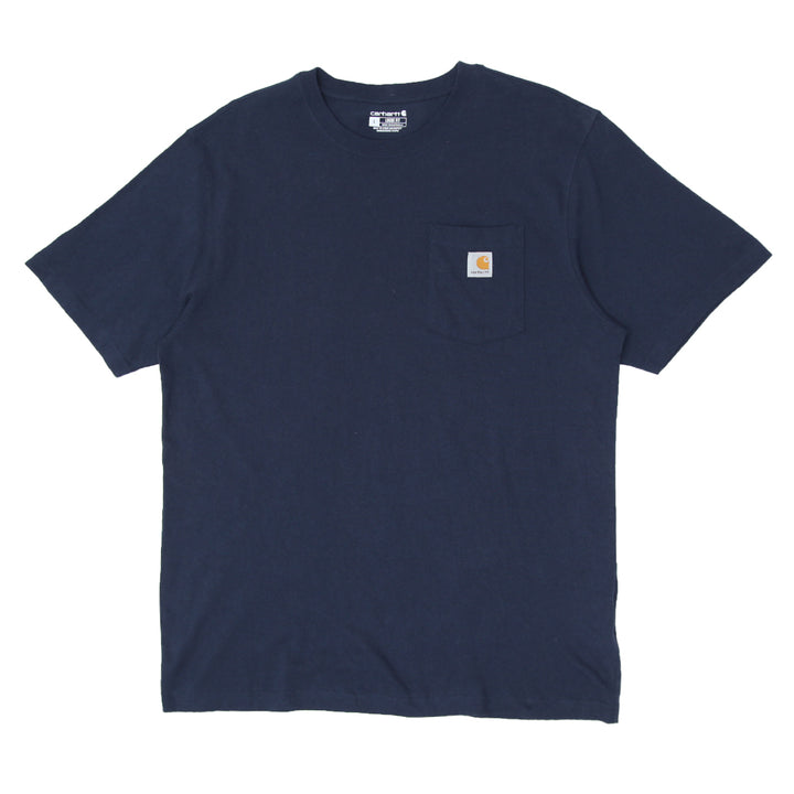 Mens Carhartt Loose Fit Navy Pocket T-Shirt