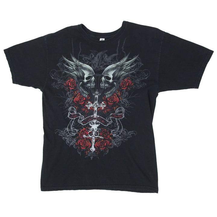 Mens AAA Life Destruction Death Skull T-Shirt