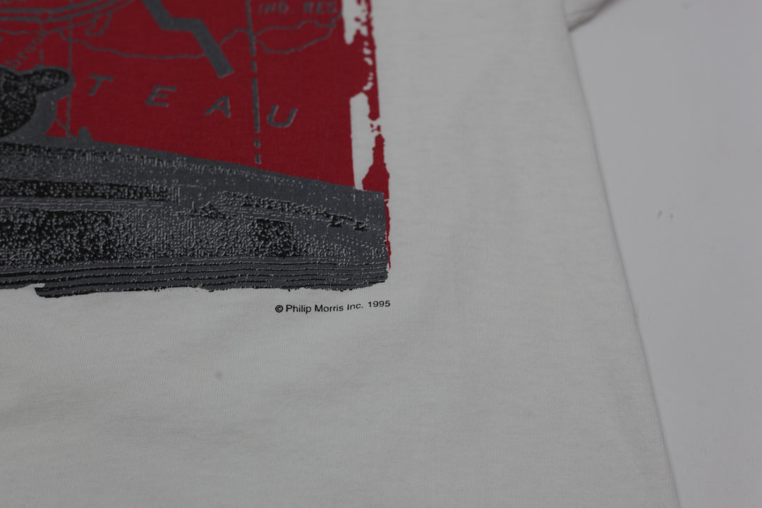 1995 Vintage Marlboro Unlimited Map Pocket T-Shirt Single Stitch Made In USA XL