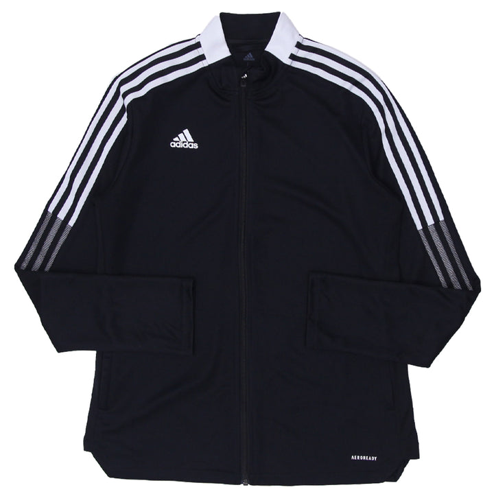 Ladies Adidas White Stripes Black Track Jacket