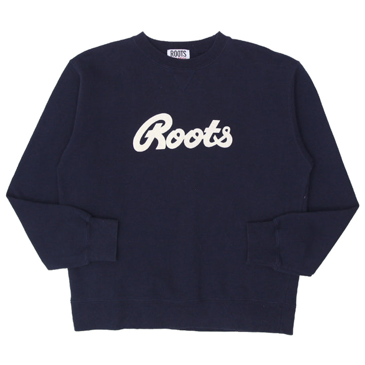 Mens Roots Navy Crewneck Sweatshirt