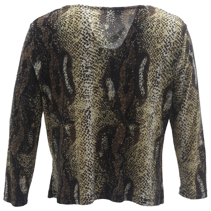 Ladies Tabi Simply Classic Animal Print Long Sleeve Top