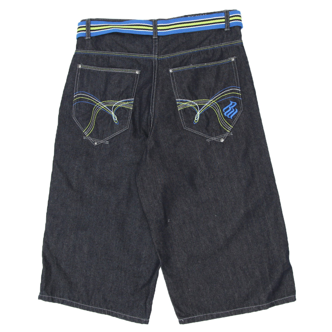 Boys Youth Rocawear Belted Denim Jorts/Shorts