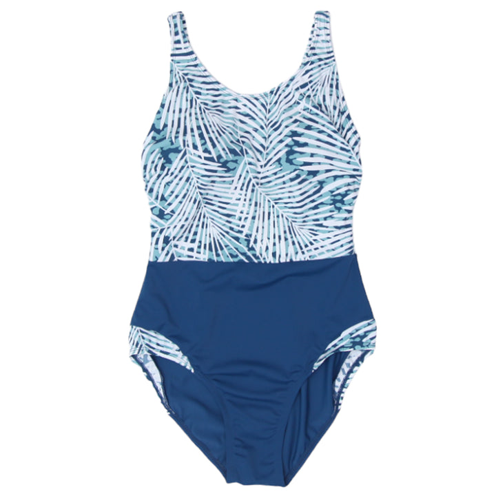 Ladies Leaf Print One Piece Swimsuit