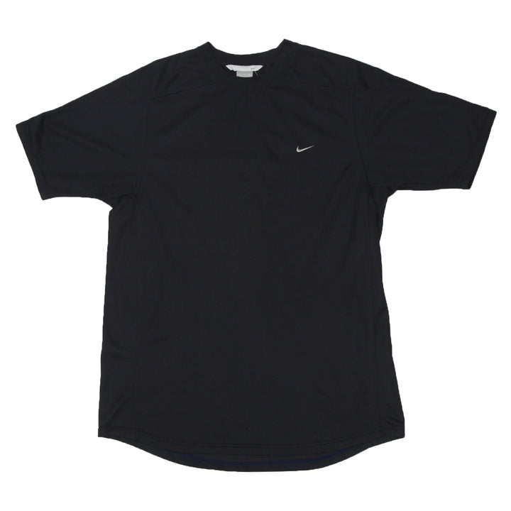 Mens Nike Swoosh Embroidered Black Sports T-Shirt