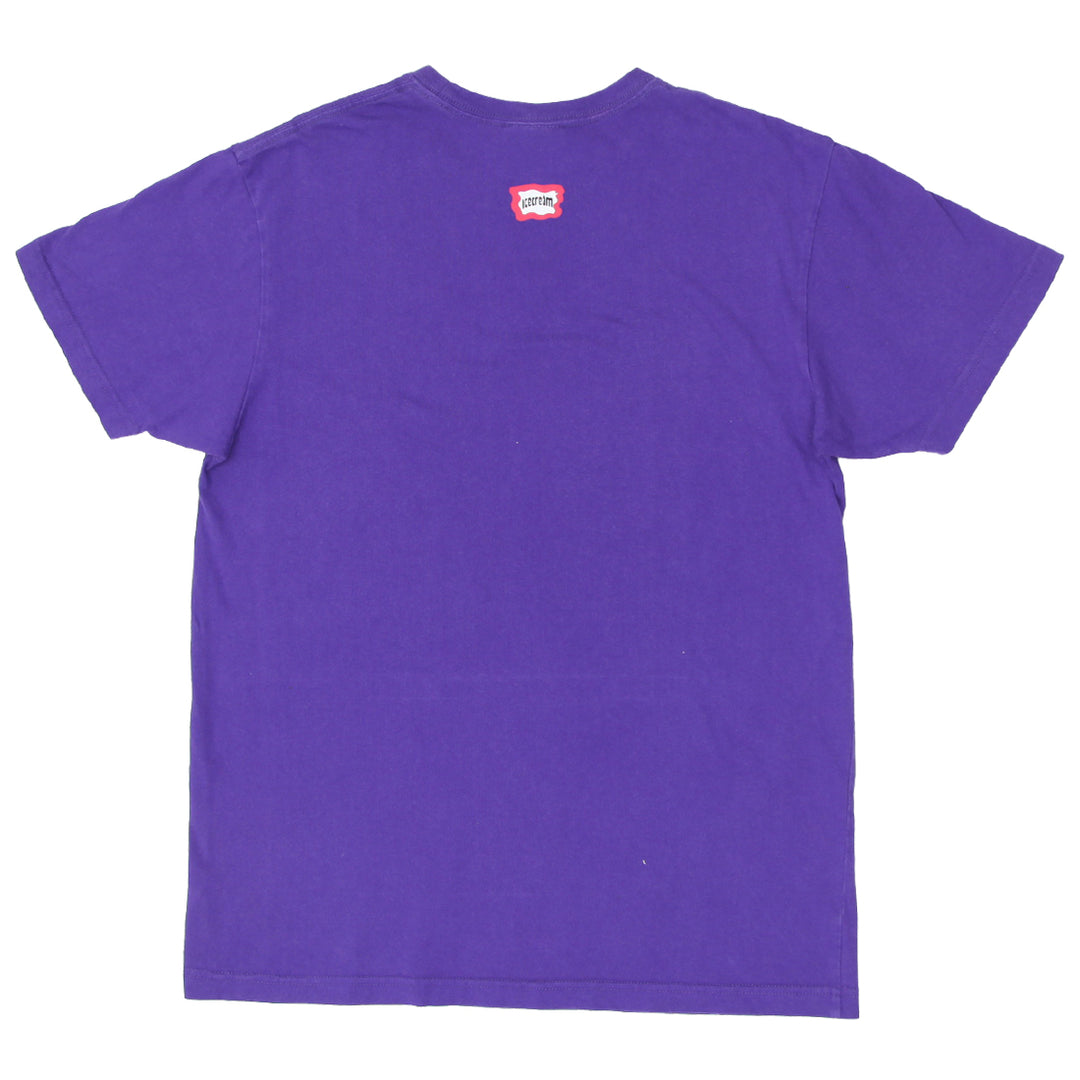 Mens Printed Purple Short Sleeve T-Shirt