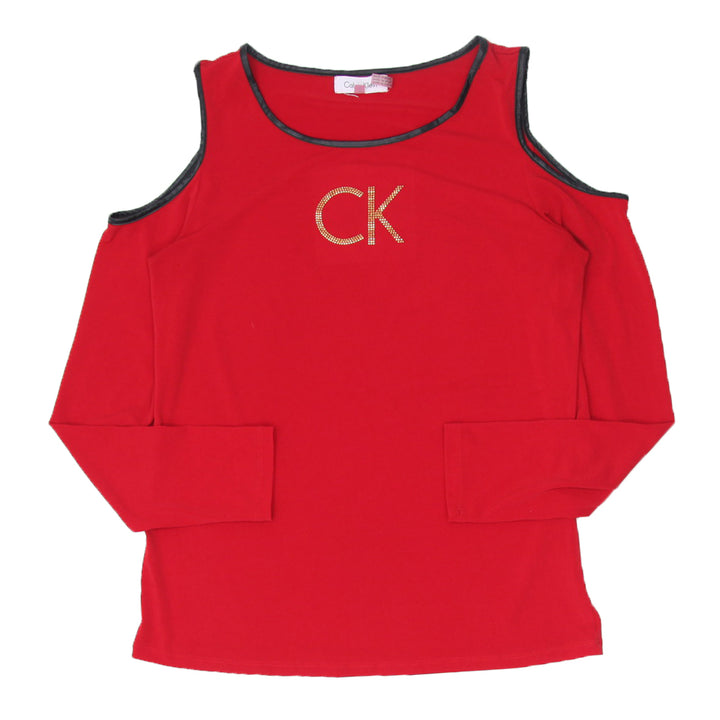 Ladies Calvin Klein Cold Shoulder Long Sleeve Top