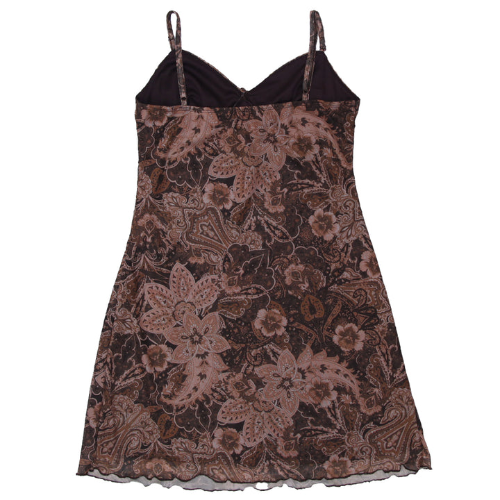 Y2K Strappy Floral Mesh Short Dress