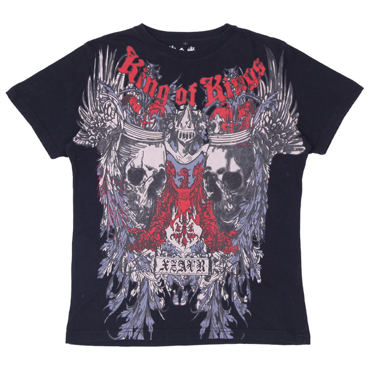 Mens Y2K XZAVIER King Of Kings Skull Stoned AOP T-Shirt