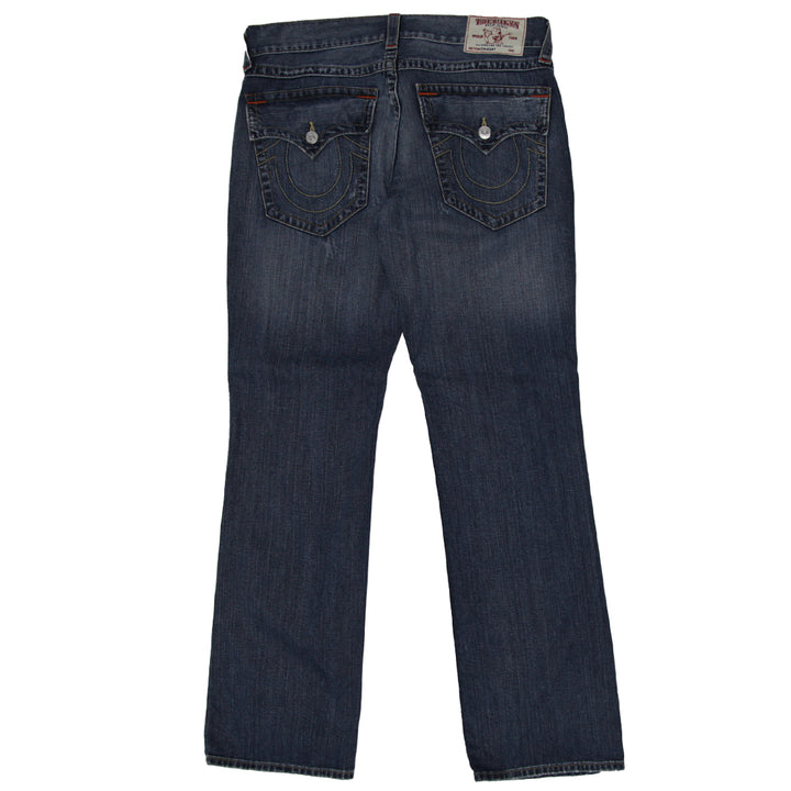 Mens Y2K True Religion Straight Ripped Jeans