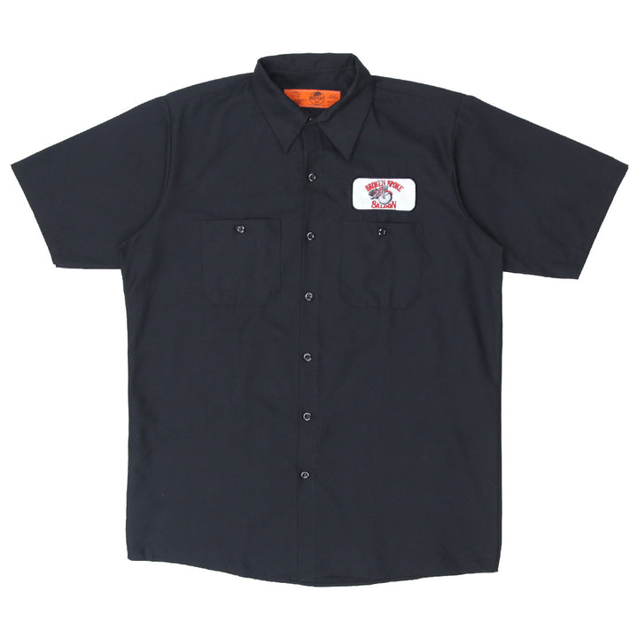 Mens Red Cap Broken Spoke Saloon Black Shirt