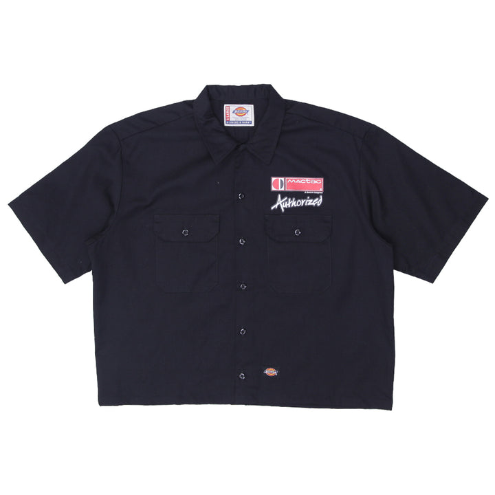 Mens Dickies Customized Crop Work Shirt Black