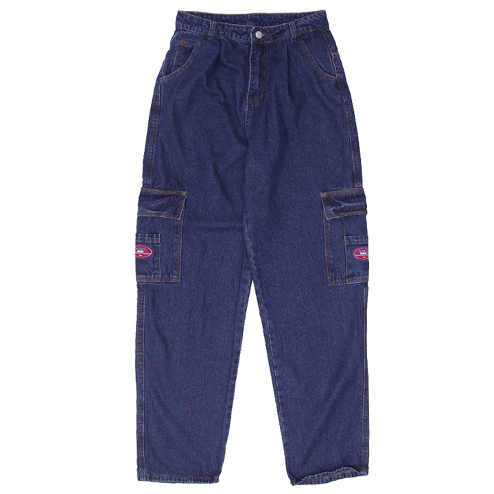 Ladies Wake High Waist Cargo Denim Jeans