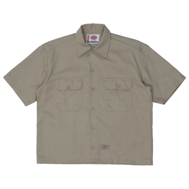 Mens Dickies Customized Crop work Shirt Khaki