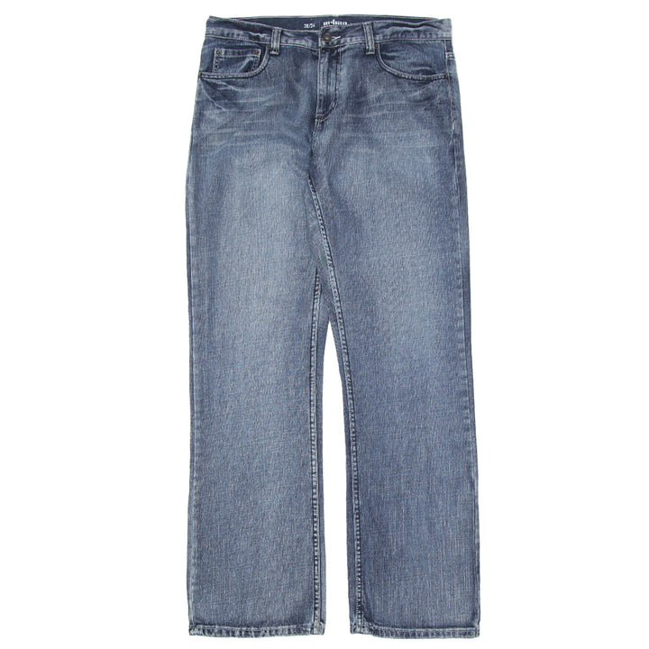 Y2K Mens Urban Pipeline Relaxed Bootcut Jeans