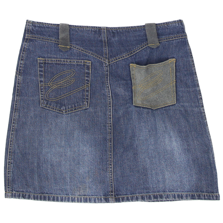 Y2K Elle Washed Denim Mini Skirt