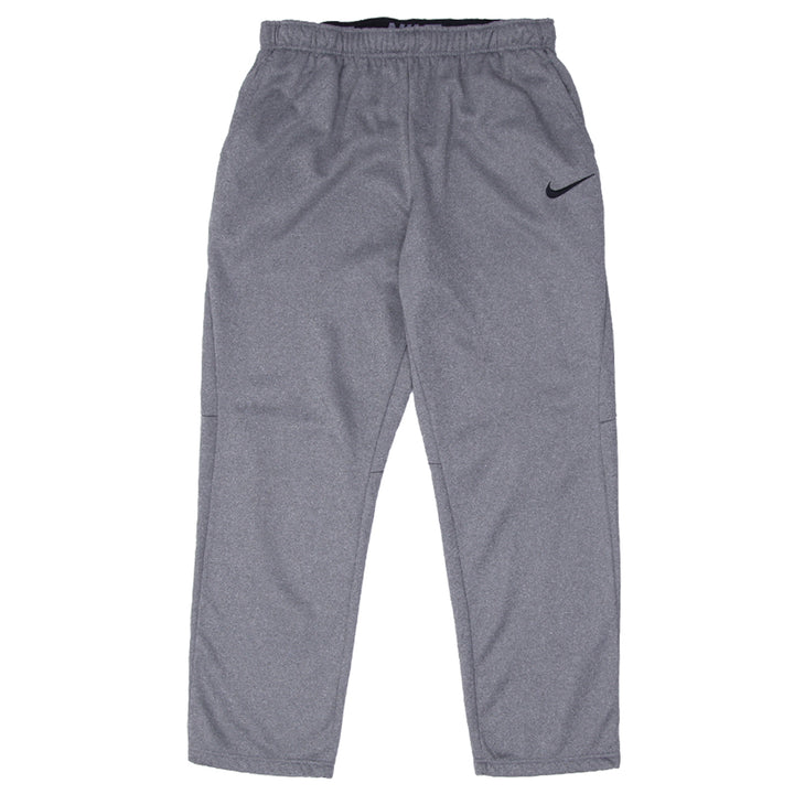 Mens Nike Swoosh Embroidered Fleece Gray Track Pants