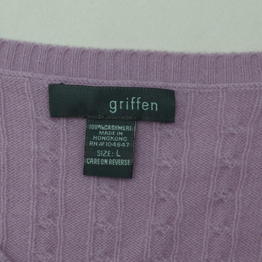 Ladies Griffen 100% Cashmere V-Neck Sweater