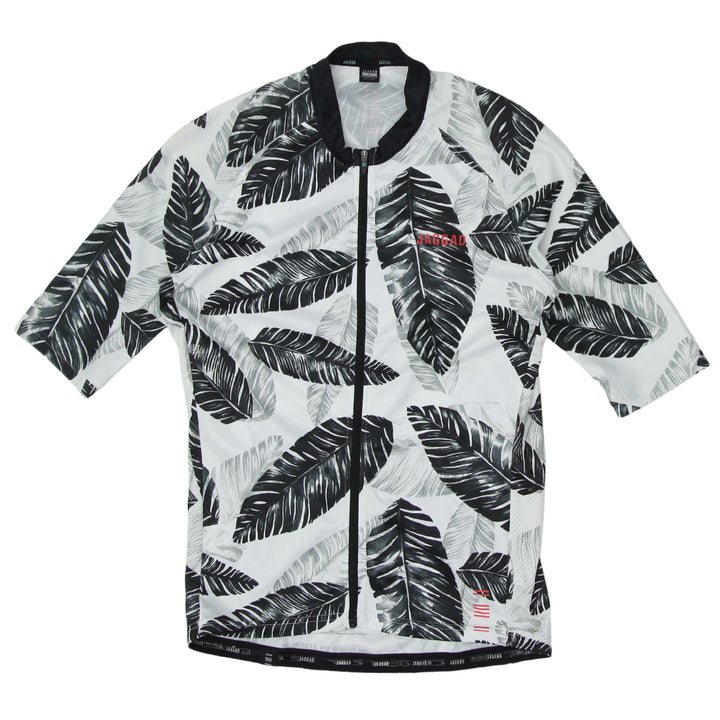 Mens Jaggad Leaf Print Cycling Jersey