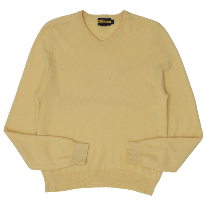 Ladies Ralph Lauren Rugby 100% Cashmere Sweater Yellow