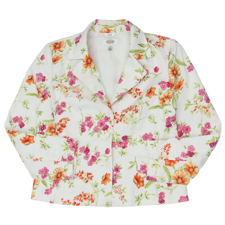 Ladies Talbots Stretch Floral Blazer/ Jacket