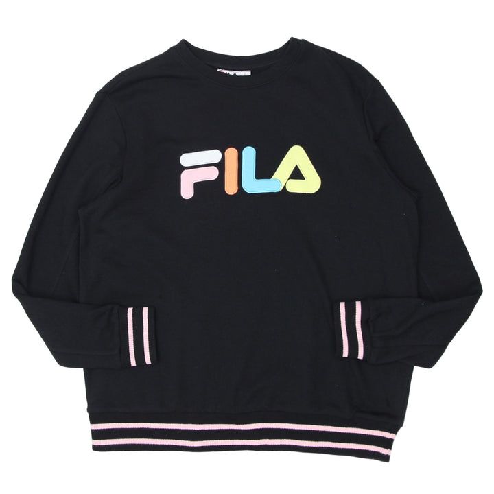 Ladies FILA Black Crewneck Sweatshirt