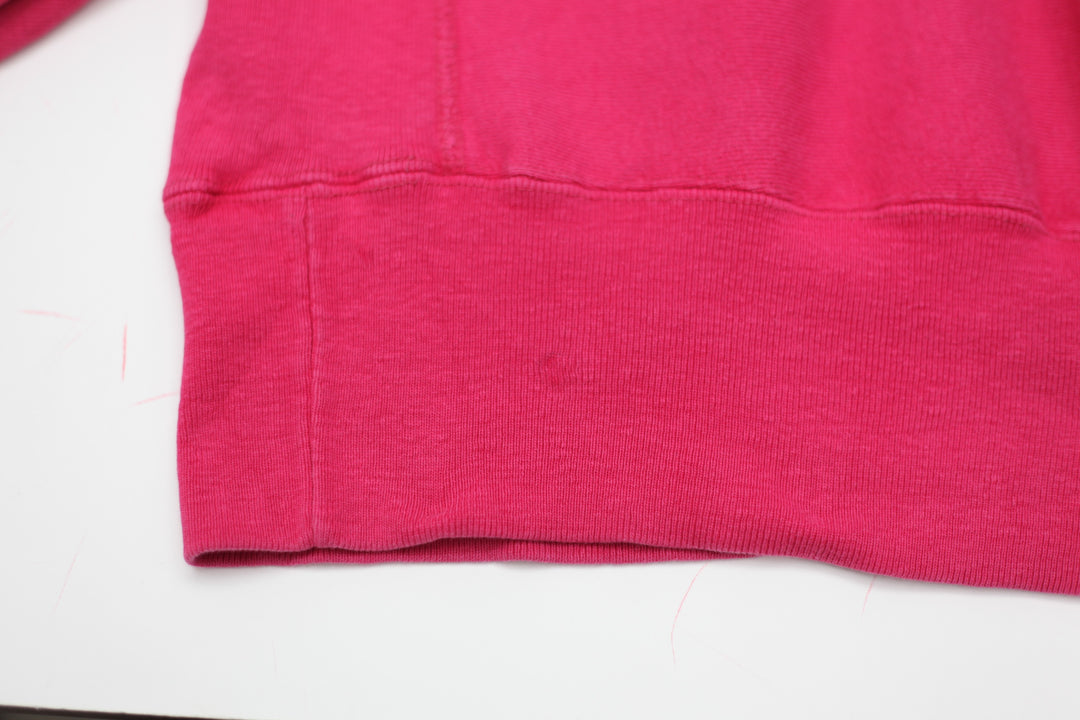 Vintage Champion Reverse Weave Embroidered Sweatshirt Pink Made In USA