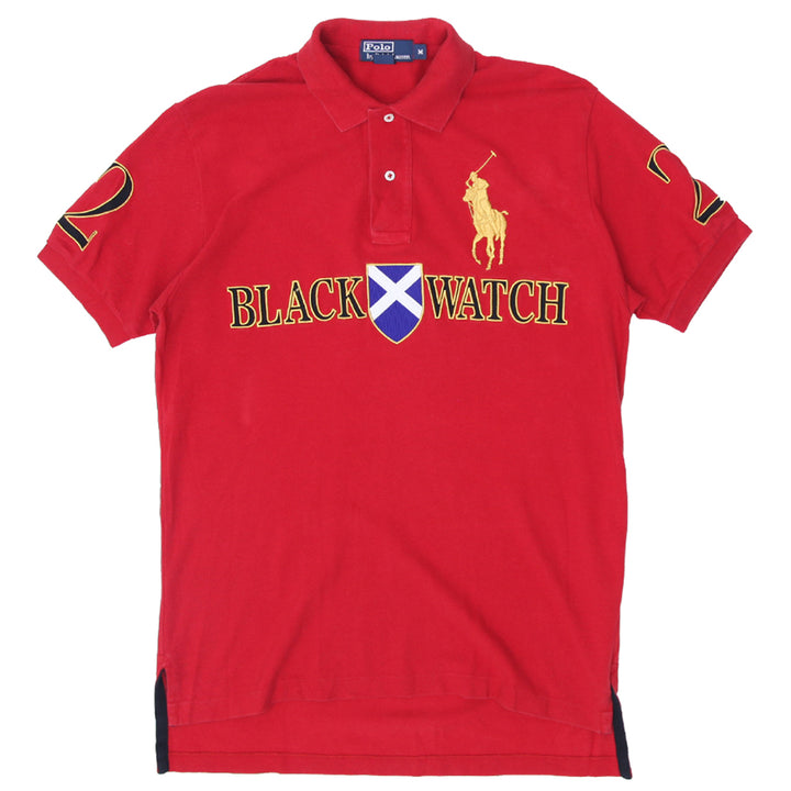 Mens Polo by Ralph 2 Black Watch Polo T-Shirt Red