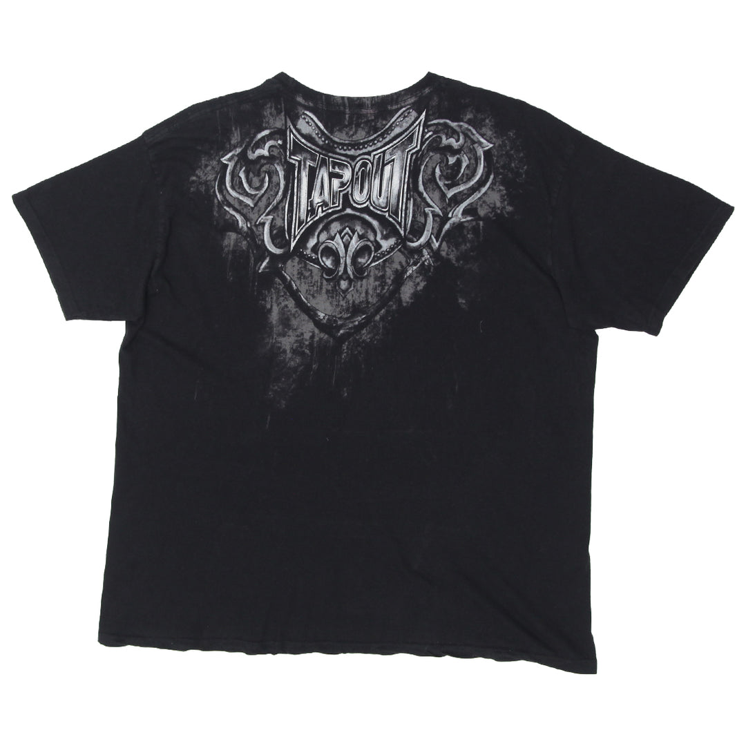 Y2K Mens Tapout Black Printed T-Shirt