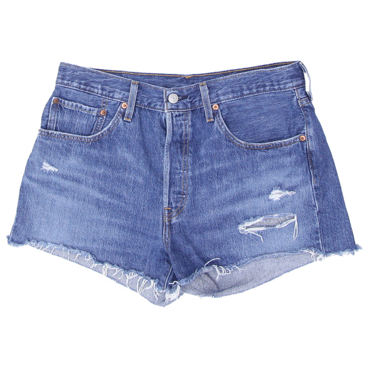 Ladies Levi Strauss 501 Ripped Denim Shorts