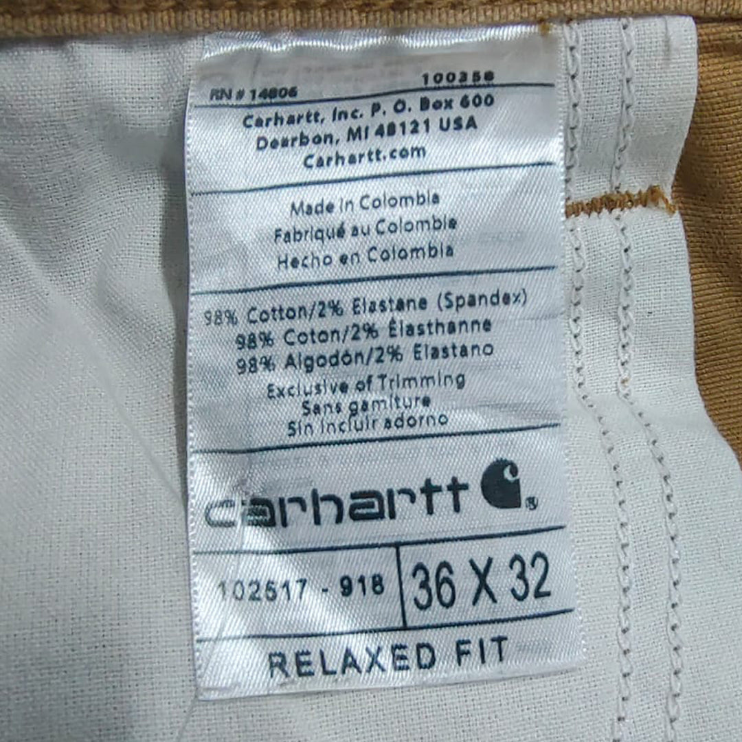 Mens Carhartt Relaxed Fit Utility Work Pants Brown