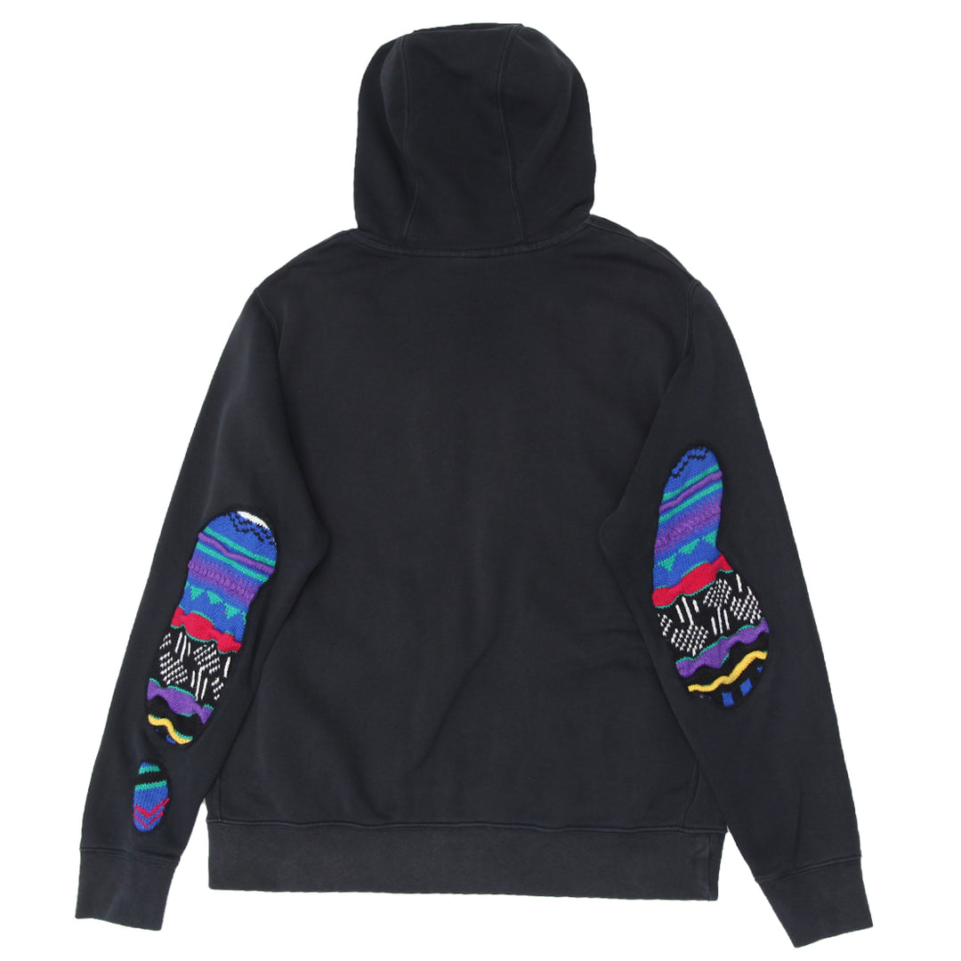 Rework Sweater Patched Pullover Hoodie