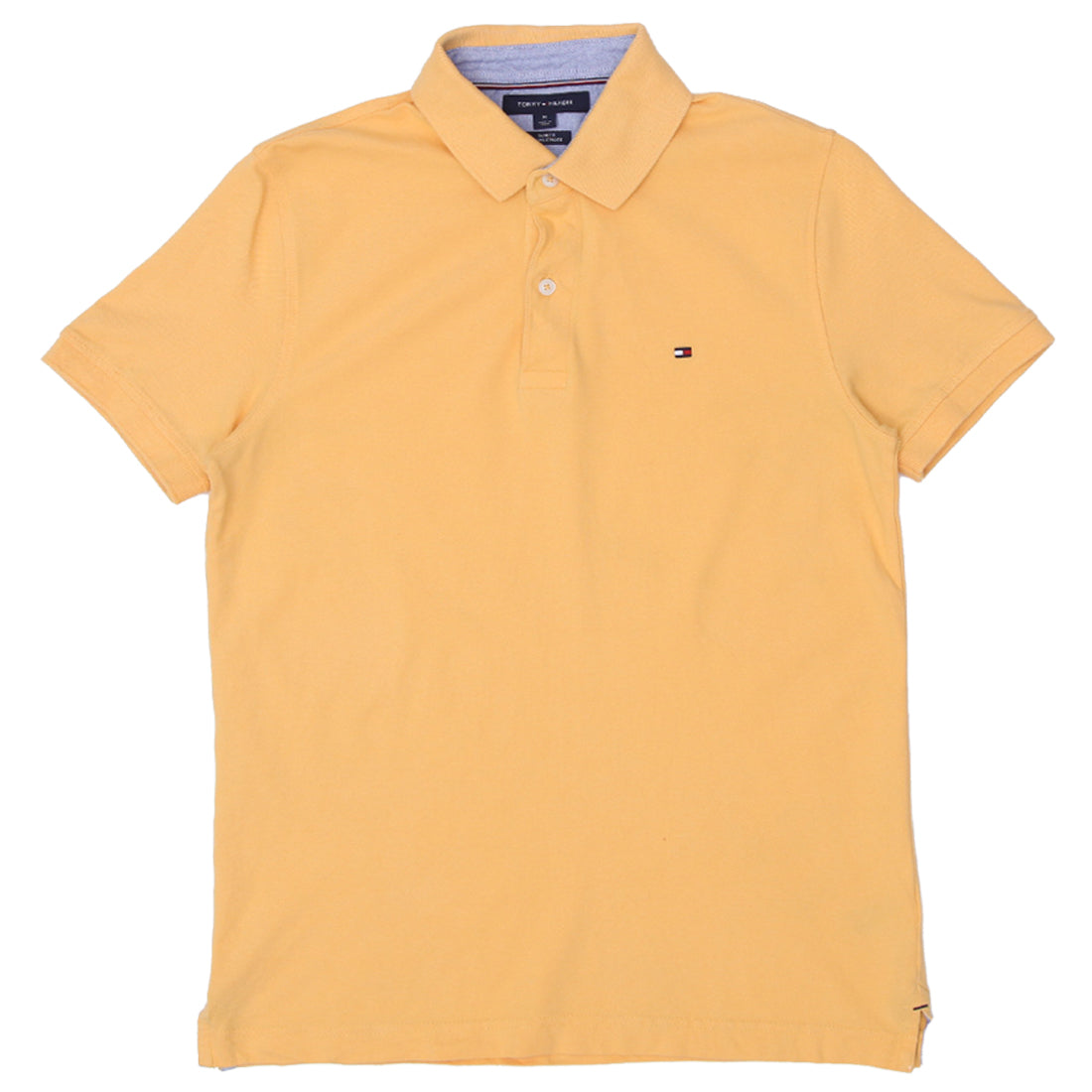 Mens Tommy Hilfiger Slim Fit Polo T Shirt Yellow