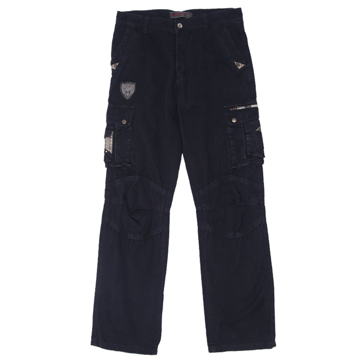 Mens Bapai Black Cargo Pants