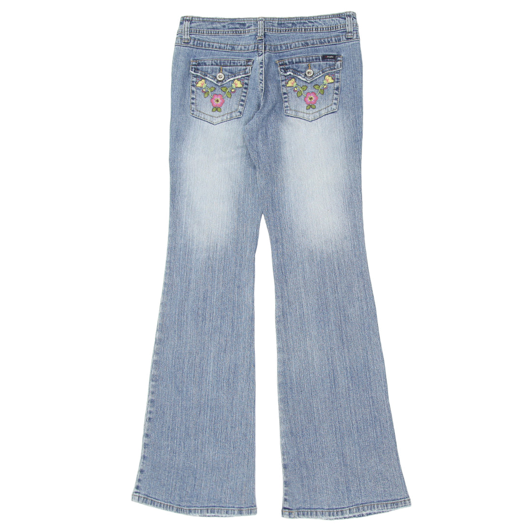 Y2K Floral Embroidered Bootcut Jeans