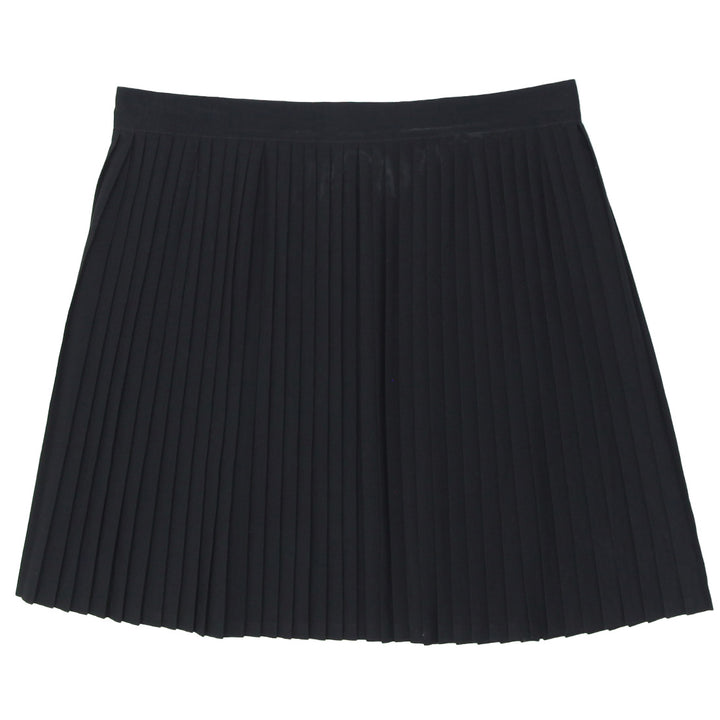 Y2K Pleated Black Overlap Skirt