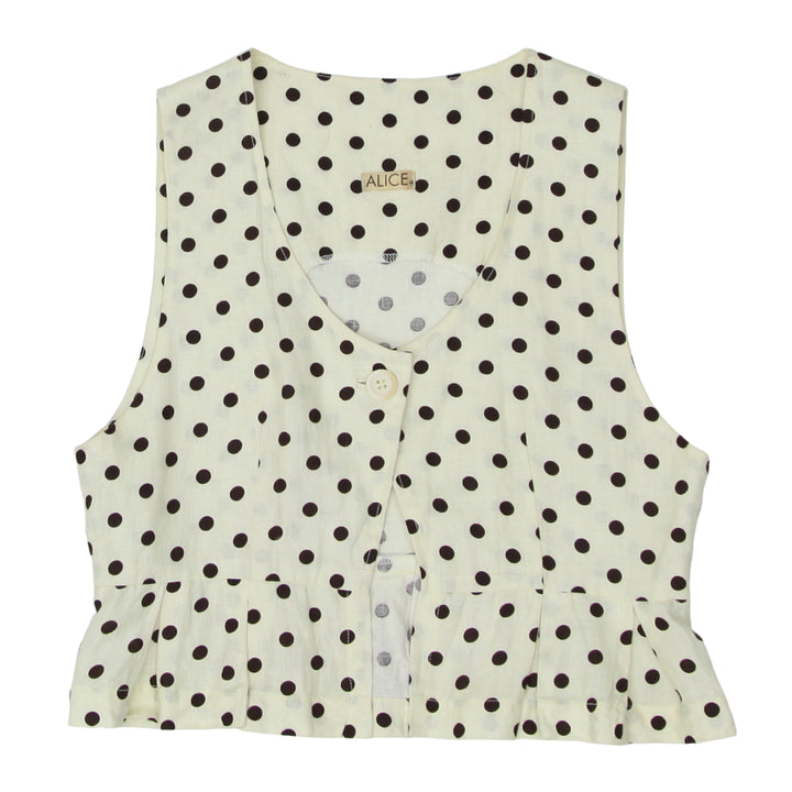 Ladies Polka Dot Sleeveless Top