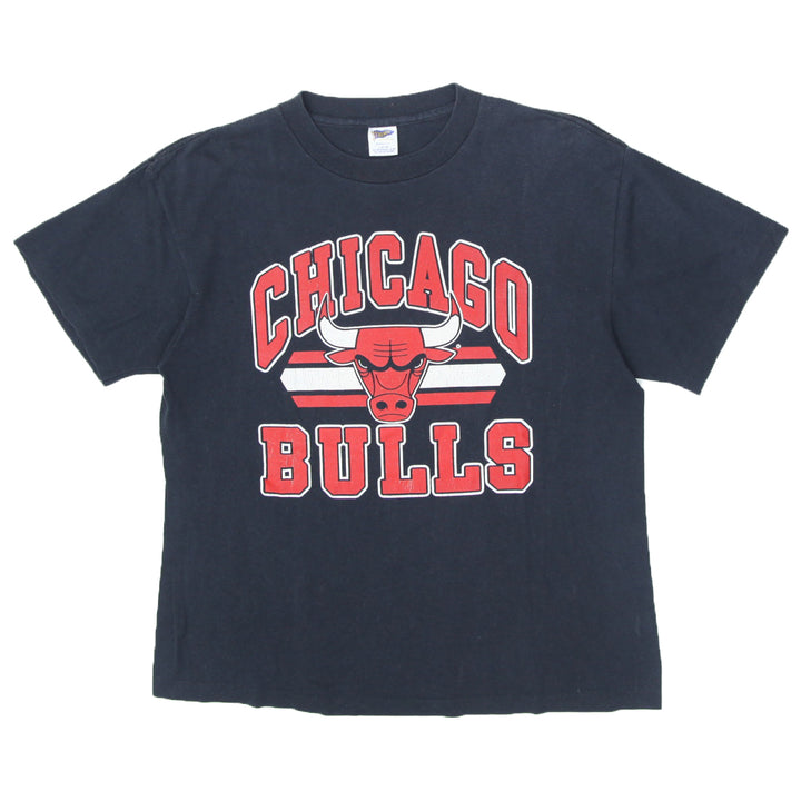 Vintage Chicago Bulls T-Shirt Single Stitch Made In USA Black Trench L