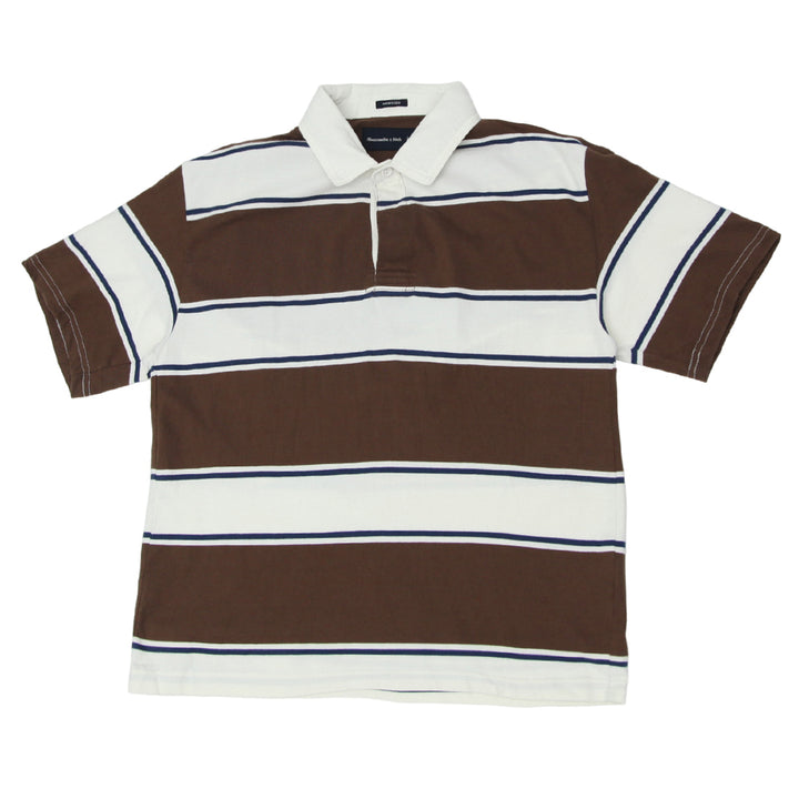 Mens Abercrombie & Fitch Oversized Stripe Polo T-Shirt