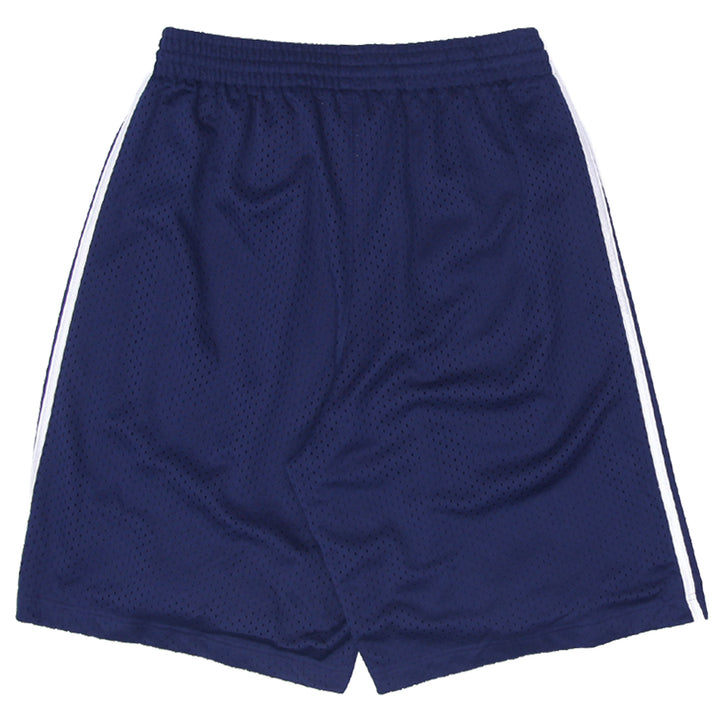 Mens Adidas Mesh Navy Shorts With White Stripes