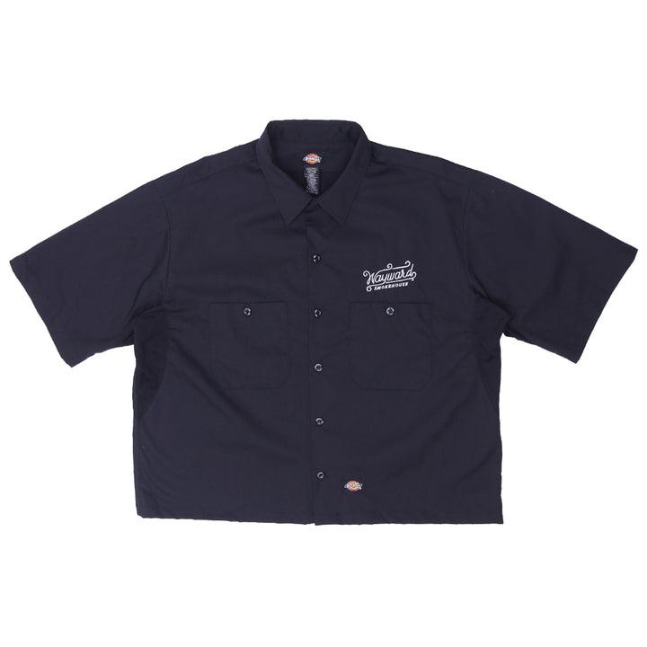 Mens Dickies Customized Crop Work Shirts Black